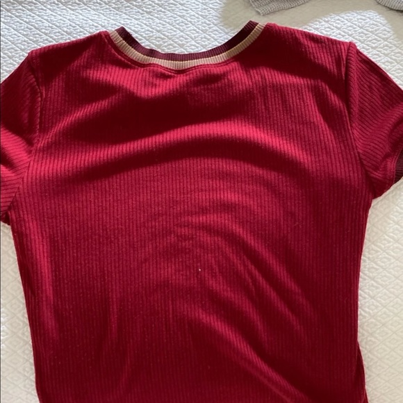 Pacsun Maroon Fitted Top - Picture 2 of 4